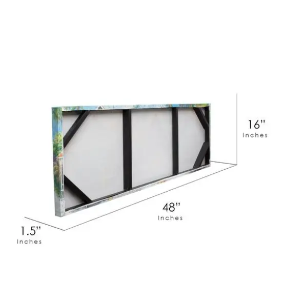 Coastal Cabins Crop Outdoor Canvas Art Print - 16"x48" {8}