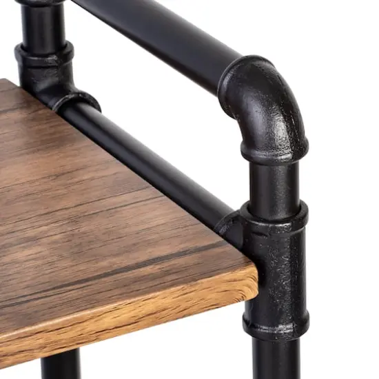 Honey Can Do 3-Tier Industrial Black Bookshelf {8}