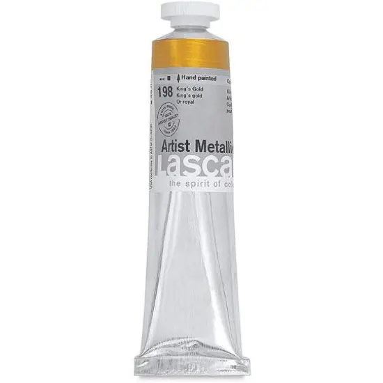 Lascaux Artist Acrylic Paint, 45mL 198 Metallic King's Gold {1}
