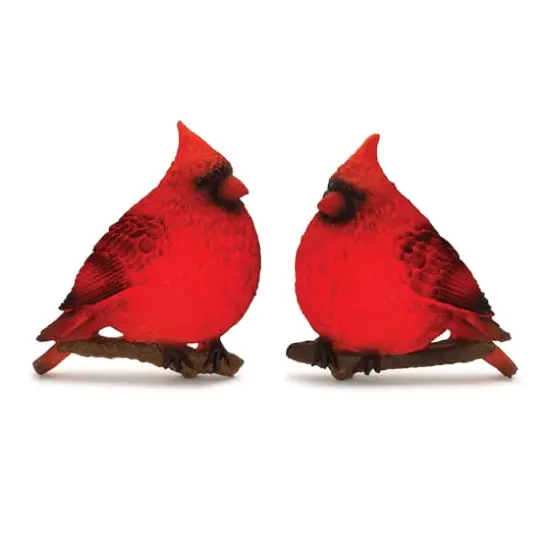 11" LED Cardinal Bird Wall Hanging Set {1}