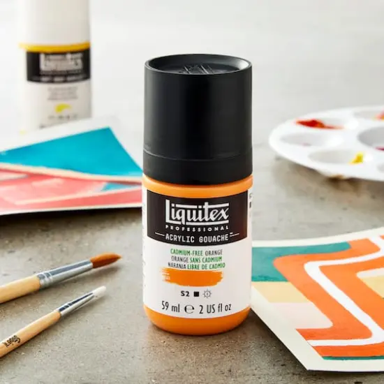 Liquitex&reg; Professional Acrylic Gouache&trade; Paint, 2oz. Cadmium-Free Orange {3}