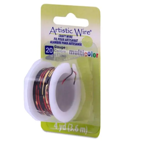 Artistic Wire&reg; 20 Gauge Multicolor Tarnish Resistant Colored Copper Craft Wire, 4yd. Red/Gold/Black {1}