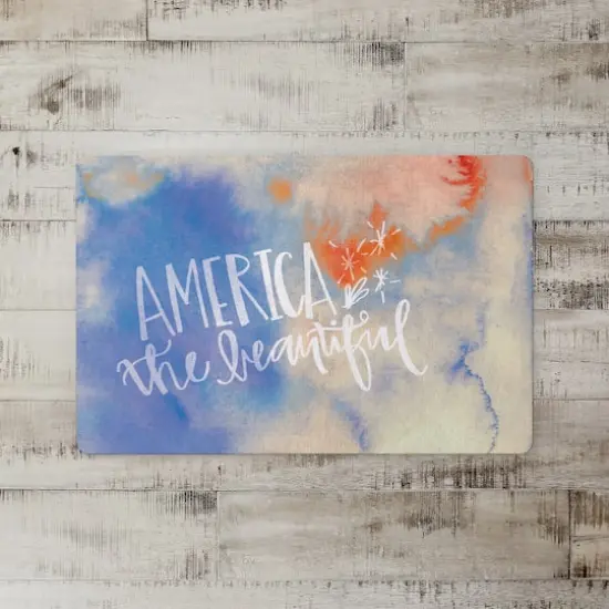 American The Beautiful Floor Mat {3}