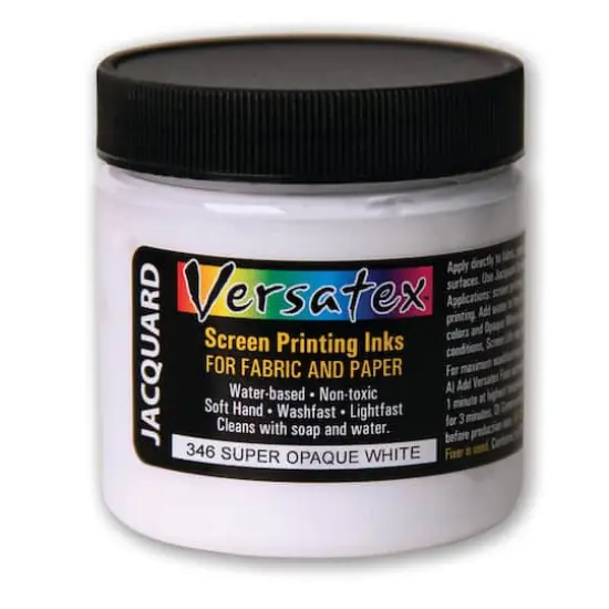 Jacquard Versatex Screen Printing Ink, 4oz. 346 Super Opaque White {1}