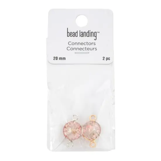 20mm Flower Rhodium Connectors, 2ct. by Bead Landing&trade; {4}