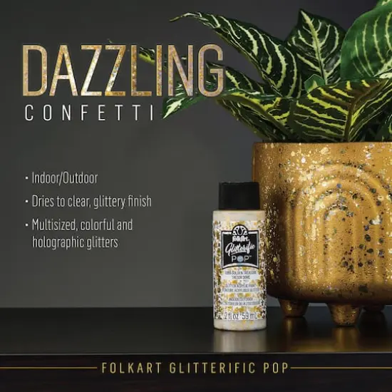 FolkArt&reg; Best Gold Metallic Acrylic Paint Color Set {7}