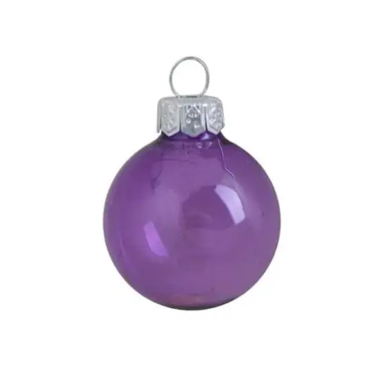 Whitehurst 8 Pack 3.25" Transparent Glass Ball Ornaments Soft Lavender {1}
