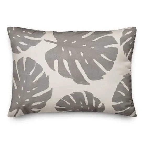 Simple Monstera Throw Pillow {1}