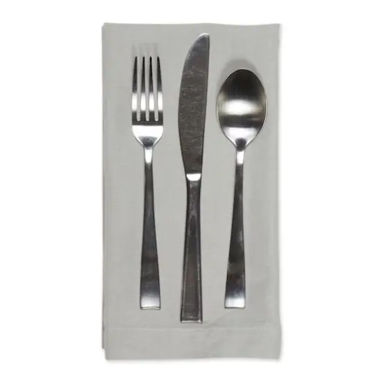 DII&reg; Oversized Linen Dinner Napkins, 4ct. Light Rain {5}