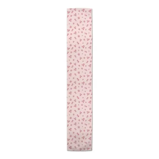 90" Daisy Pattern Cotton Twill Table Runner Pink {4}