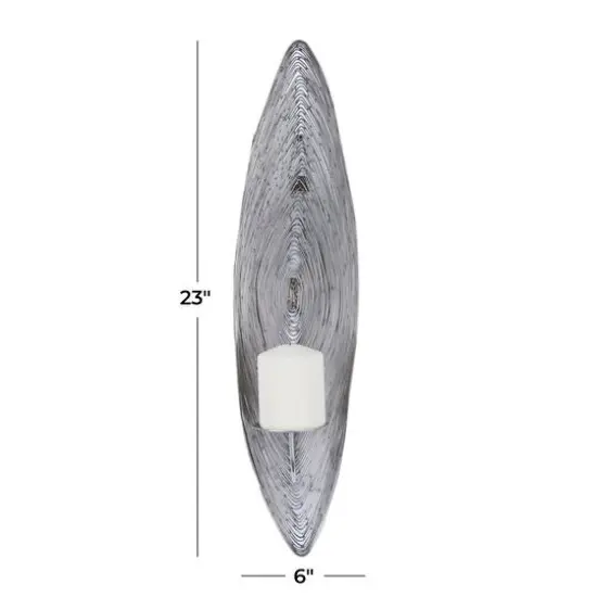 CosmoLiving by Cosmopolitan 23" Silver Contemporary Wall Sconce {8}