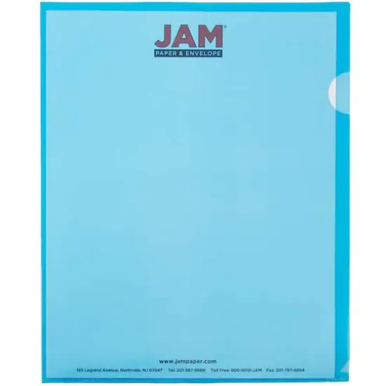JAM Paper 9" x 11.5" Plastic Sleeve Page Protectors, 12ct. Blue {4}