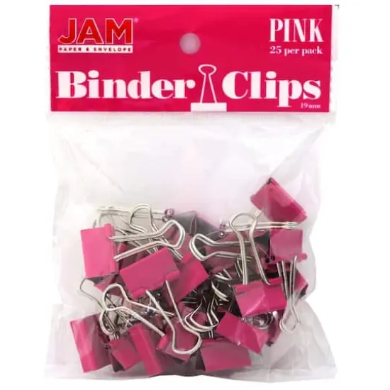 JAM Paper Desk Essentials Paper Clips & Binder Clips Kit Pink {5}