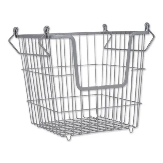 DII&reg; Large Square Metal Basket Cool Gray {7}
