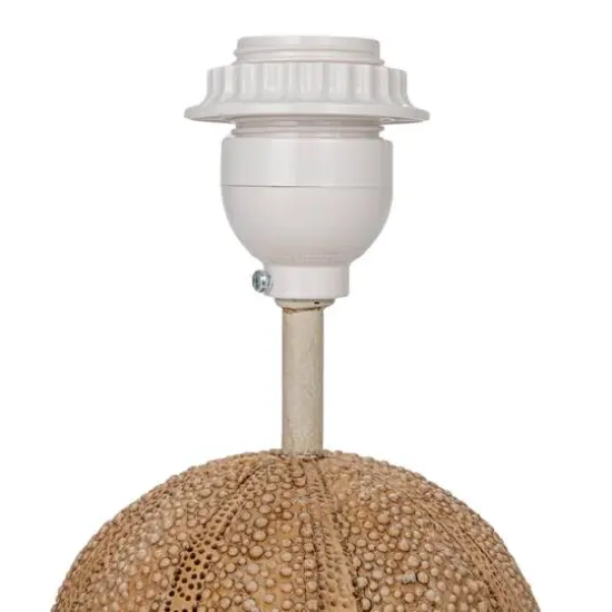Hello Honey® 18.5" Beige Stacked Sea Urchin Table Lamp with Linen Shade, 2ct. {6}