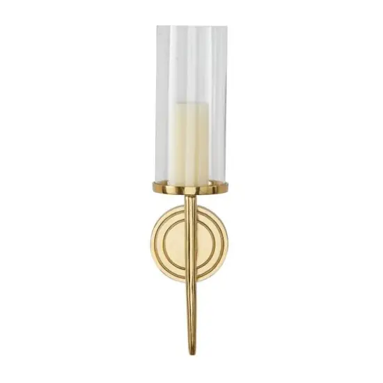 Gold Aluminum Modern Wall Sconce {1}