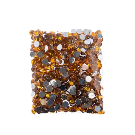 John Bead 8mm Acrylic Round Flat Back Rhinestones, 1,000ct. Gold {4}