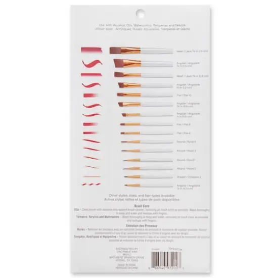 Brown Taklon Super Value Paintbrush Pack By Craft Smart&reg; {4}
