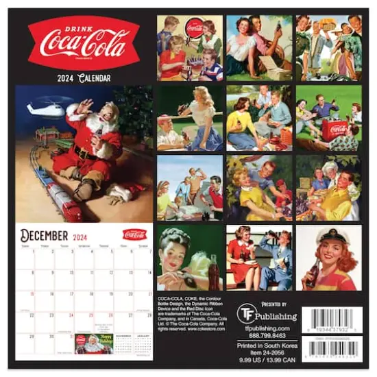 TF Publishing 2024 Coca-Cola Mini Calendar {3}