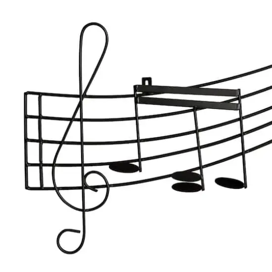 Black Music Notes Iron Traditional Wall Decor {4}