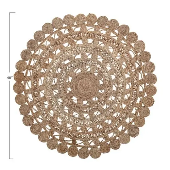 Hello Honey&reg; Natural Boho Hand Woven Jute Rug, 48" {7}