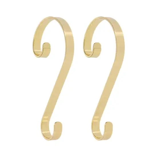 Haute Decor Stocking Scroll&reg; Brass Stocking Holders, 2ct. {1}