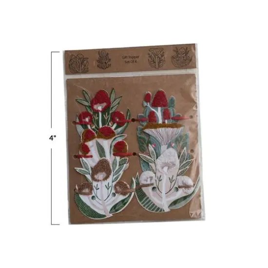 Hello Honey Printed Paper Mushroom Gift Toppers, 6ct. {5}