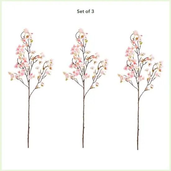 41" Pink Cherry Blossom Flower Stems, 3ct. {4}