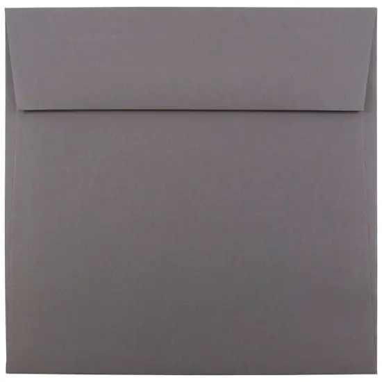 JAM Paper 6.5" x 6.5" Premium Invitation Envelopes, 25ct. Dark Gray {1}