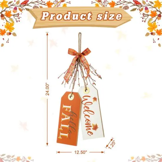 Glitzhome&reg; 24" Fall Wooden Door Hanger {9}