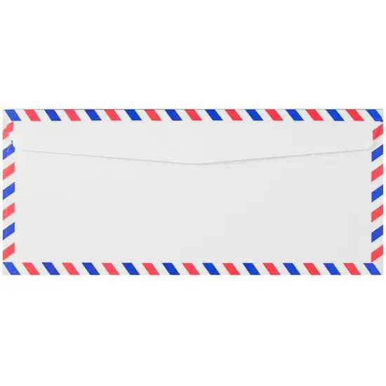 JAM Paper 4.125" x 9.5" White Airmail Envelopes {4}