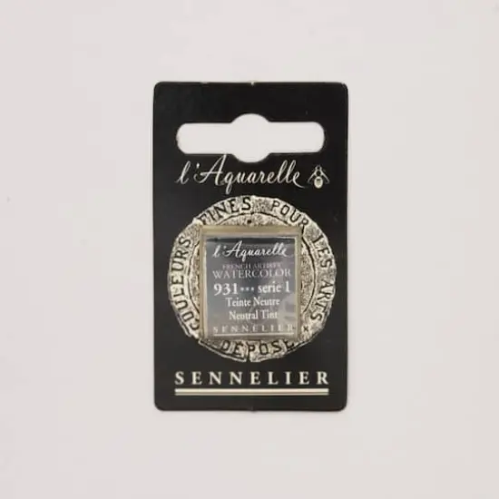 Sennelier French Artists' Watercolor Paint, Half Pan 931 Neutral Tint {1}