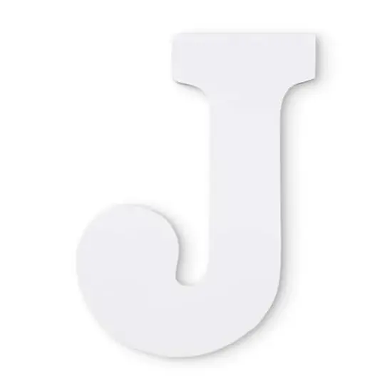 9" White MDF Whimsy Letter by Make Market&reg; J {1}