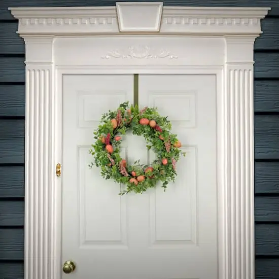 22" Pink Eggs Easter Wreath {3}