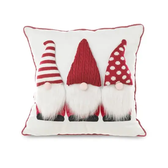 Glitzhome&reg; 3D Heavy Knitted Gnome Pillow {1}