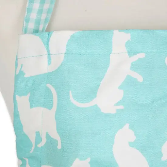 DII&reg; Cat Print Chef Apron Aqua {5}
