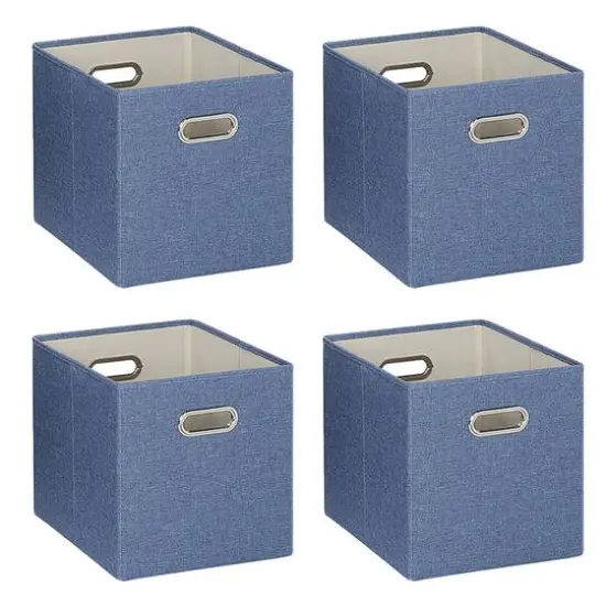 SunnyPoint 13" Storage Bin, 4ct. Sly Blue {1}