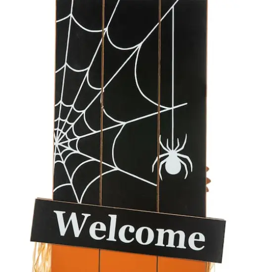 Glitzhome&reg; 36" Double Sided Wooden Scarecrow & Pumpkin Porch D&eacute;cor For Halloween & Fall {8}
