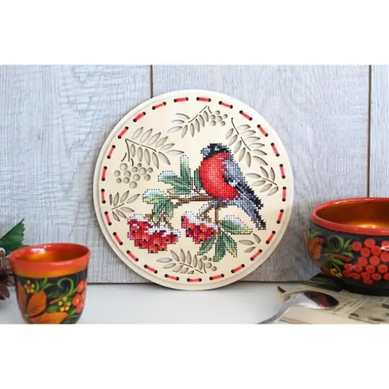 MP Studia Winter Guest Cross Stitch on Wood Kit {3}