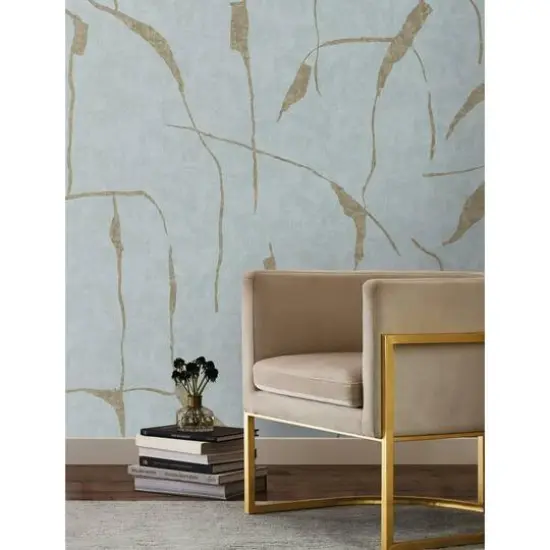 Roommates Ivory Coast Mural Peel & Stick Wallpaper Gray/Blue {5}