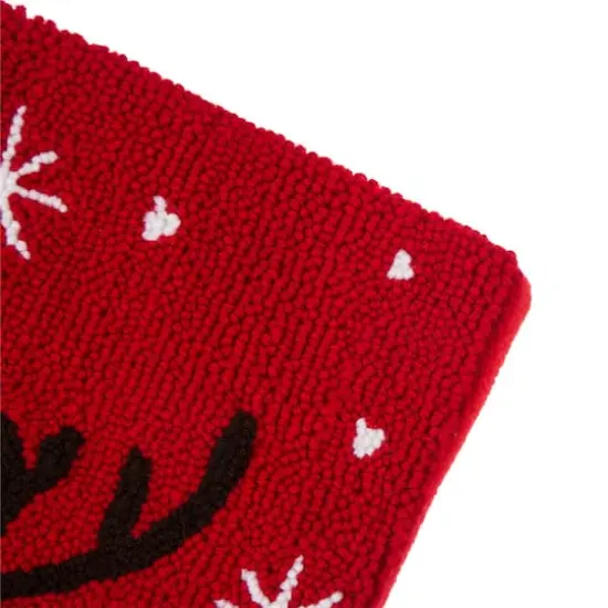 Glitzhome&reg; 19" Reindeer Hooked Stocking {6}