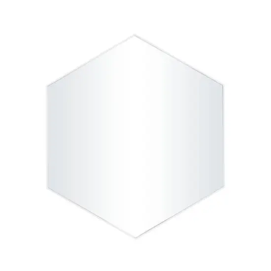 White Contemporary Wall Mirror, 24" x 2" x 21" {1}