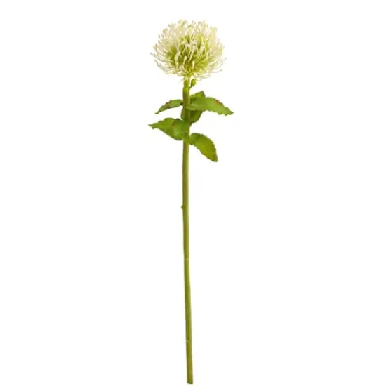 Pincushion Artificial Flower Stem, 6ct. White {1}