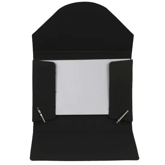 JAM Paper Kraft Ecoboard Business Card Case with Round Flap Black Kraft {5}