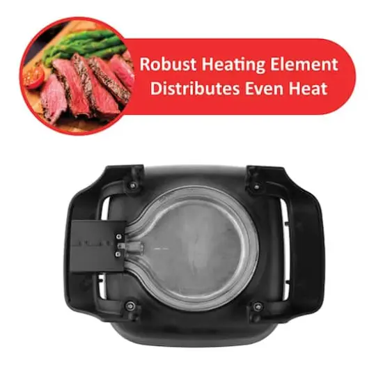 Brentwood 8" Black Nonstick Electric Skillet with Glass Lid {4}