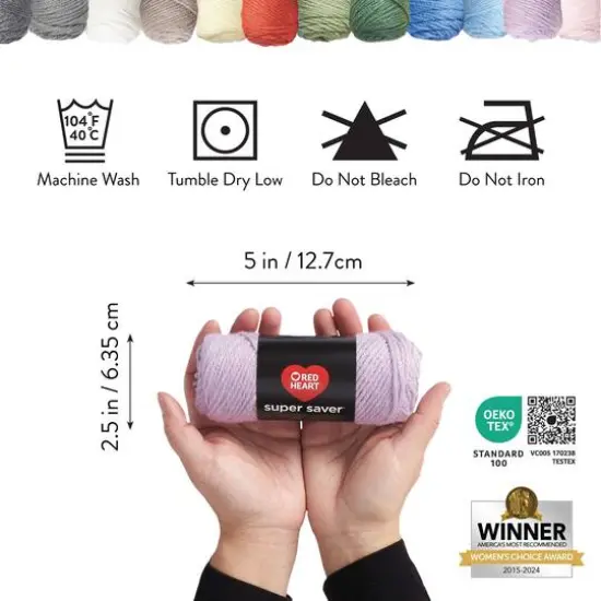 Red Heart&reg; Super Saver&reg; 12 Skein Super Craft Yarn Kit Pastels {5}