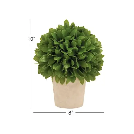 10" Boxwood Topiary in Decorative Planter {6}