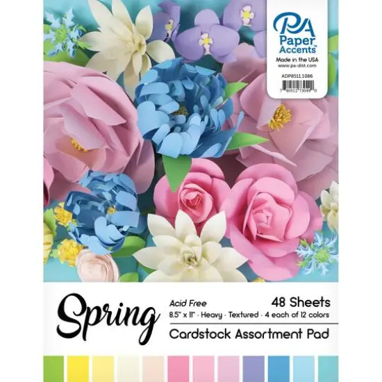 PA Paper&trade; Accents Spring Heavy Cardstock Paper Pad, 8.5" x 11" {1}