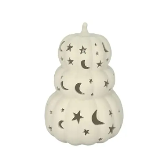 8" DIY Ceramic LED Star & Moon Pumpkin Stack D&eacute;cor by Make Market&reg; {6}