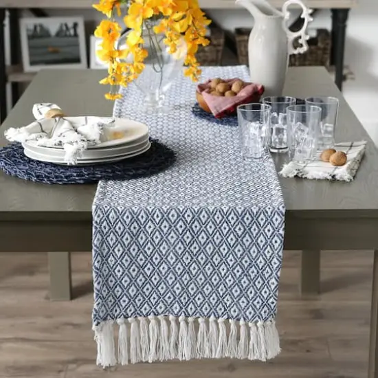 DII&reg; 108" Mini Diamond Table Runner French Blue {7}